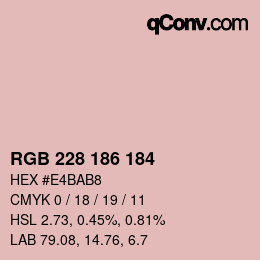 カラーコード: RGB 228 186 184 | qconv.com