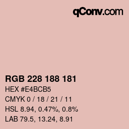 Farbcode: RGB 228 188 181 | qconv.com