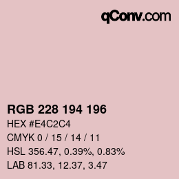 Farbcode: RGB 228 194 196 | qconv.com