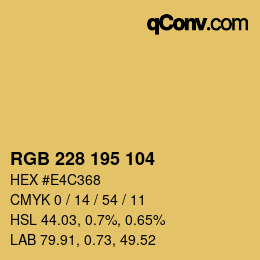 カラーコード: RGB 228 195 104 | qconv.com