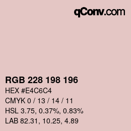 Farbcode: RGB 228 198 196 | qconv.com