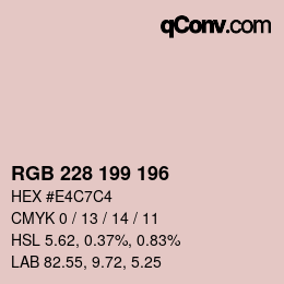 カラーコード: RGB 228 199 196 | qconv.com
