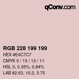 Color code: RGB 228 199 199 | qconv.com