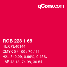 Color code: RGB 228 1 68 | qconv.com