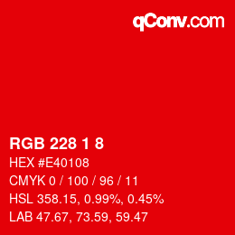 Farbcode: RGB 228 1 8 | qconv.com