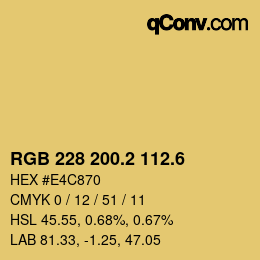 カラーコード: RGB 228 200.2 112.6 | qconv.com
