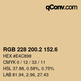 カラーコード: RGB 228 200.2 152.6 | qconv.com