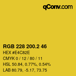カラーコード: RGB 228 200.2 46 | qconv.com