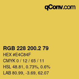 カラーコード: RGB 228 200.2 79 | qconv.com