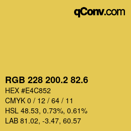 カラーコード: RGB 228 200.2 82.6 | qconv.com