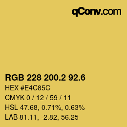 カラーコード: RGB 228 200.2 92.6 | qconv.com
