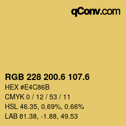 カラーコード: RGB 228 200.6 107.6 | qconv.com