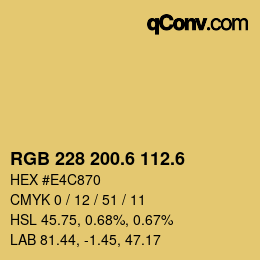 カラーコード: RGB 228 200.6 112.6 | qconv.com