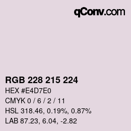 カラーコード: RGB 228 215 224 | qconv.com