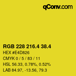 カラーコード: RGB 228 216.4 38.4 | qconv.com
