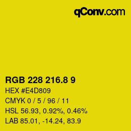 カラーコード: RGB 228 216.8 9 | qconv.com