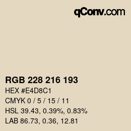 Code couleur: RGB 228 216 193 | qconv.com