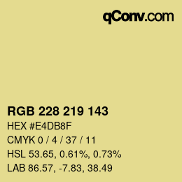 カラーコード: RGB 228 219 143 | qconv.com