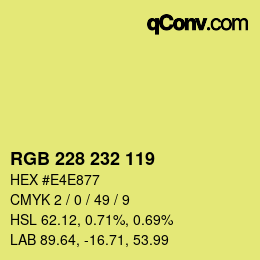 Código de color: RGB 228 232 119 | qconv.com