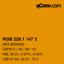 カラーコード: RGB 229.1 147 3 | qconv.com