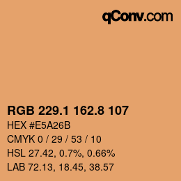 Color code: RGB 229.1 162.8 107 | qconv.com