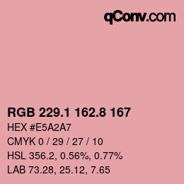 Color code: RGB 229.1 162.8 167 | qconv.com