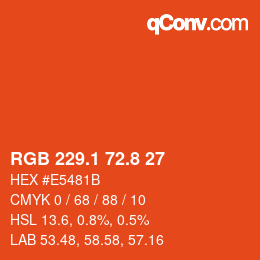 Color code: RGB 229.1 72.8 27 | qconv.com