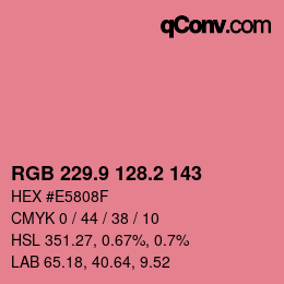 Color code: RGB 229.9 128.2 143 | qconv.com