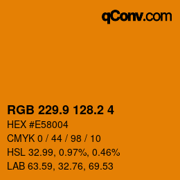 カラーコード: RGB 229.9 128.2 4 | qconv.com