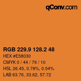 Color code: RGB 229.9 128.2 48 | qconv.com