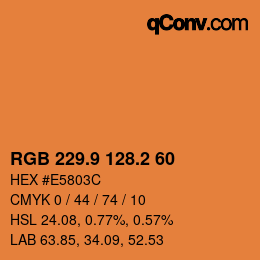 Color code: RGB 229.9 128.2 60 | qconv.com