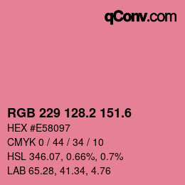 カラーコード: RGB 229 128.2 151.6 | qconv.com