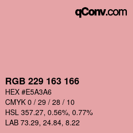 Farbcode: RGB 229 163 166 | qconv.com