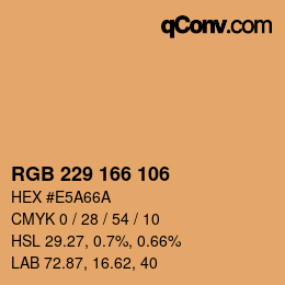 Color code: RGB 229 166 106 | qconv.com