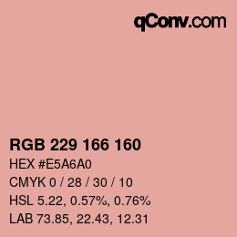 Color code: RGB 229 166 160 | qconv.com