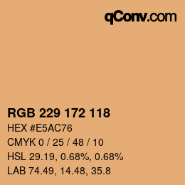 Farbcode: RGB 229 172 118 | qconv.com