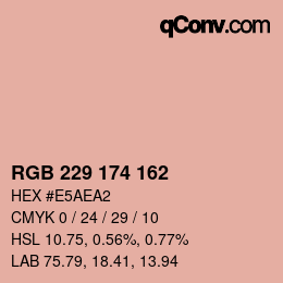 Color code: RGB 229 174 162 | qconv.com