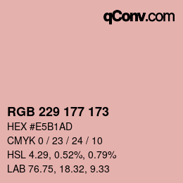 Color code: RGB 229 177 173 | qconv.com