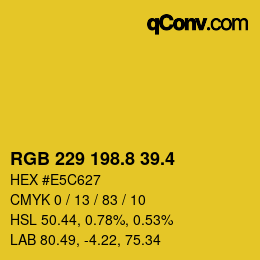 カラーコード: RGB 229 198.8 39.4 | qconv.com