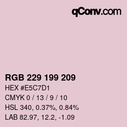 Color code: RGB 229 199 209 | qconv.com