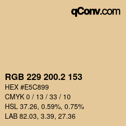 カラーコード: RGB 229 200.2 153 | qconv.com