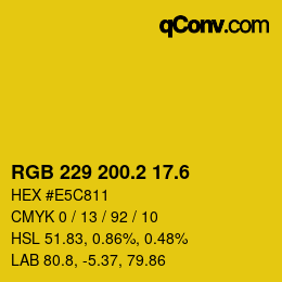 カラーコード: RGB 229 200.2 17.6 | qconv.com