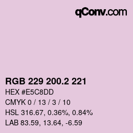 カラーコード: RGB 229 200.2 221 | qconv.com