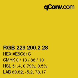 カラーコード: RGB 229 200.2 28 | qconv.com