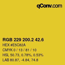 カラーコード: RGB 229 200.2 42.6 | qconv.com