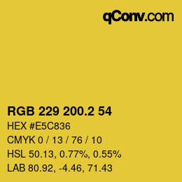 カラーコード: RGB 229 200.2 54 | qconv.com