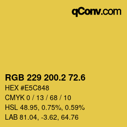 カラーコード: RGB 229 200.2 72.6 | qconv.com
