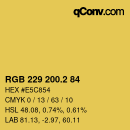 カラーコード: RGB 229 200.2 84 | qconv.com
