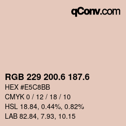 カラーコード: RGB 229 200.6 187.6 | qconv.com