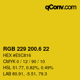 カラーコード: RGB 229 200.6 22 | qconv.com